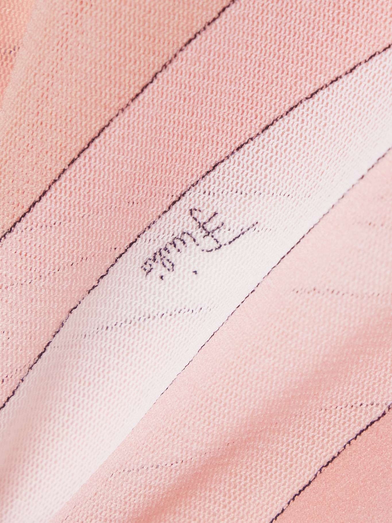 Ruffled printed chiffon top Pink - 4