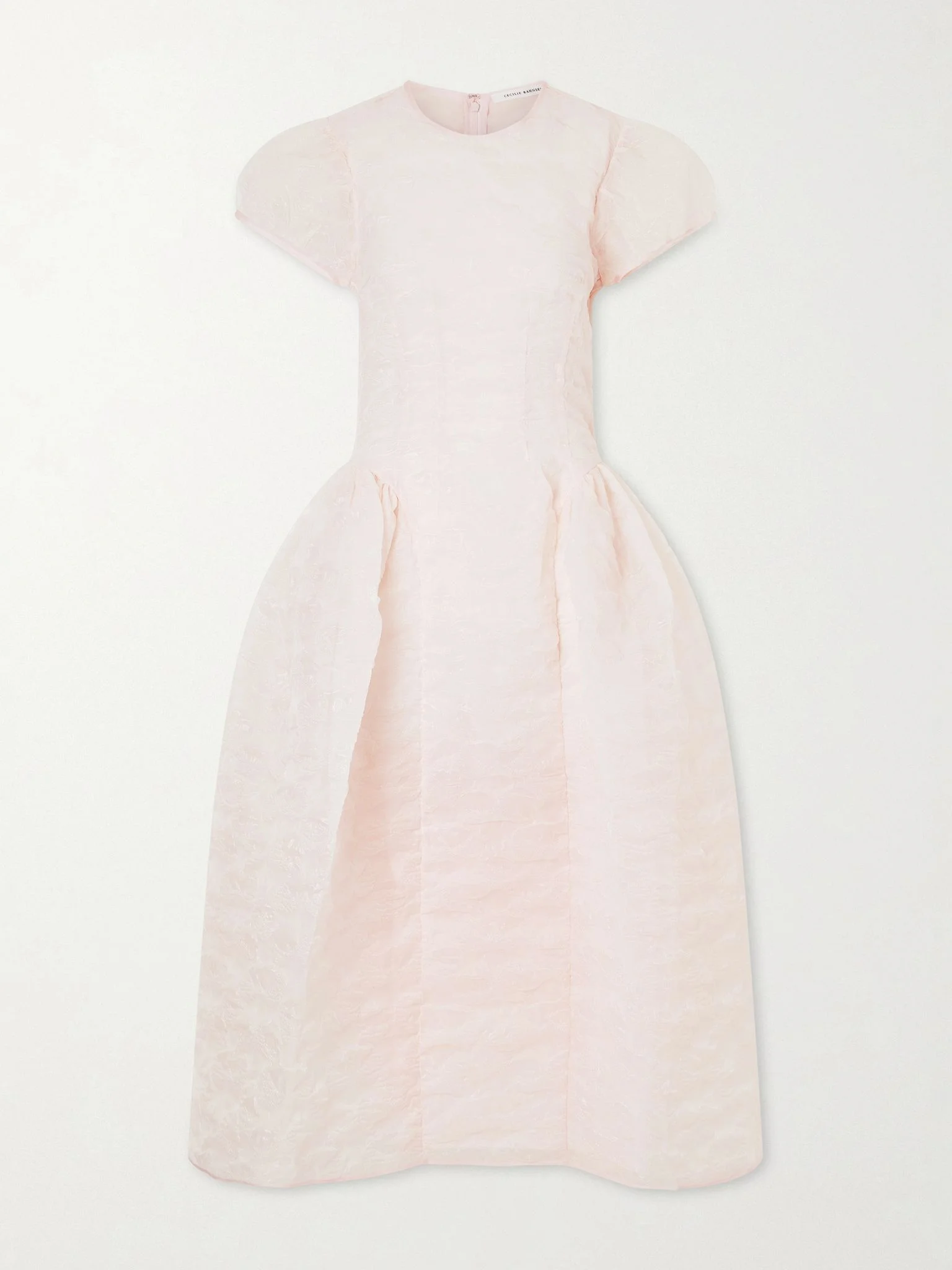 Cleopatra matelassé organza midi dress Pastel pink - 1