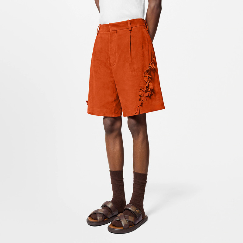 Embellished Suede Tailored Shorts 2