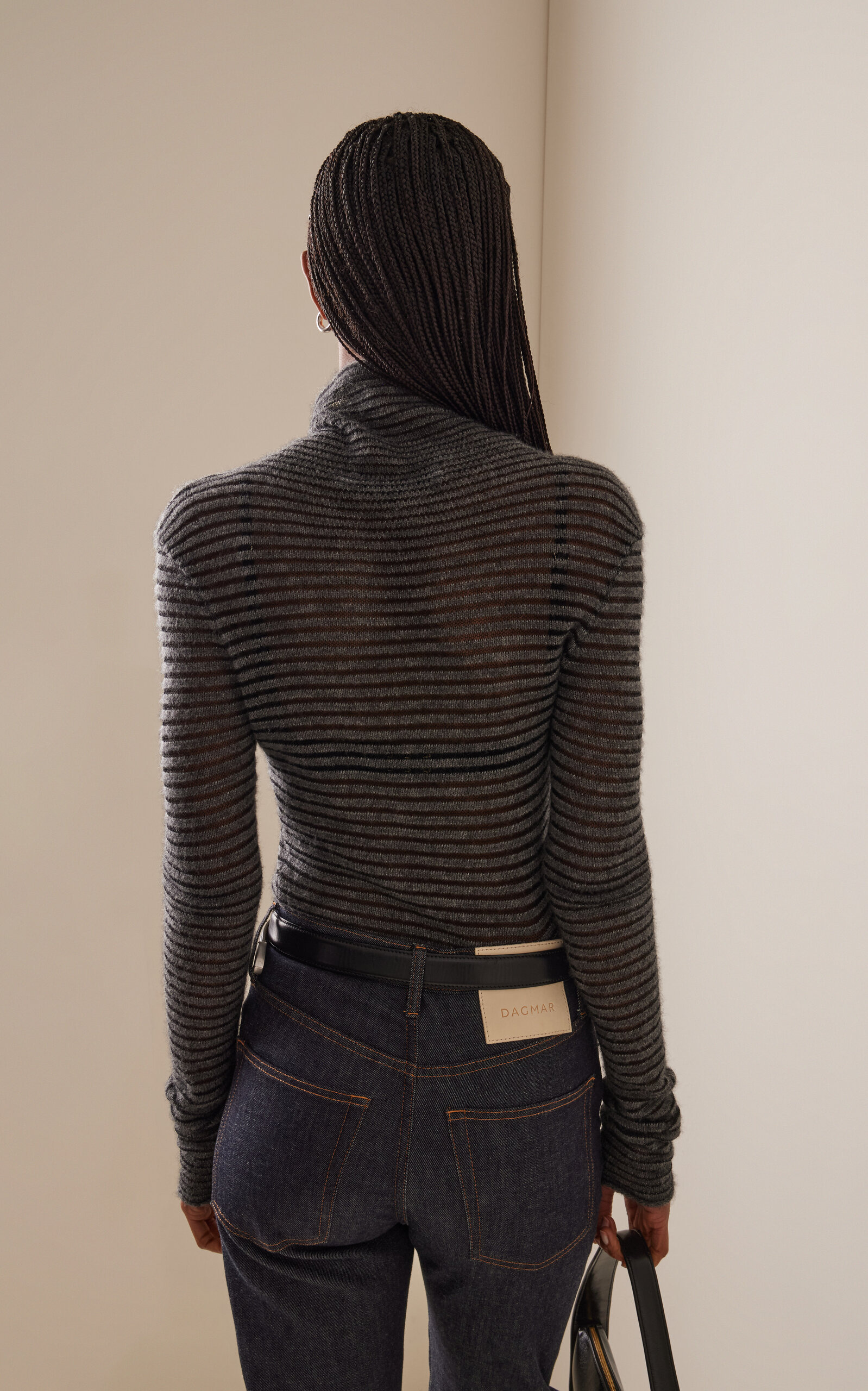 Hailey Striped Wool, Cashmere and Silk Sweater stripe - 4