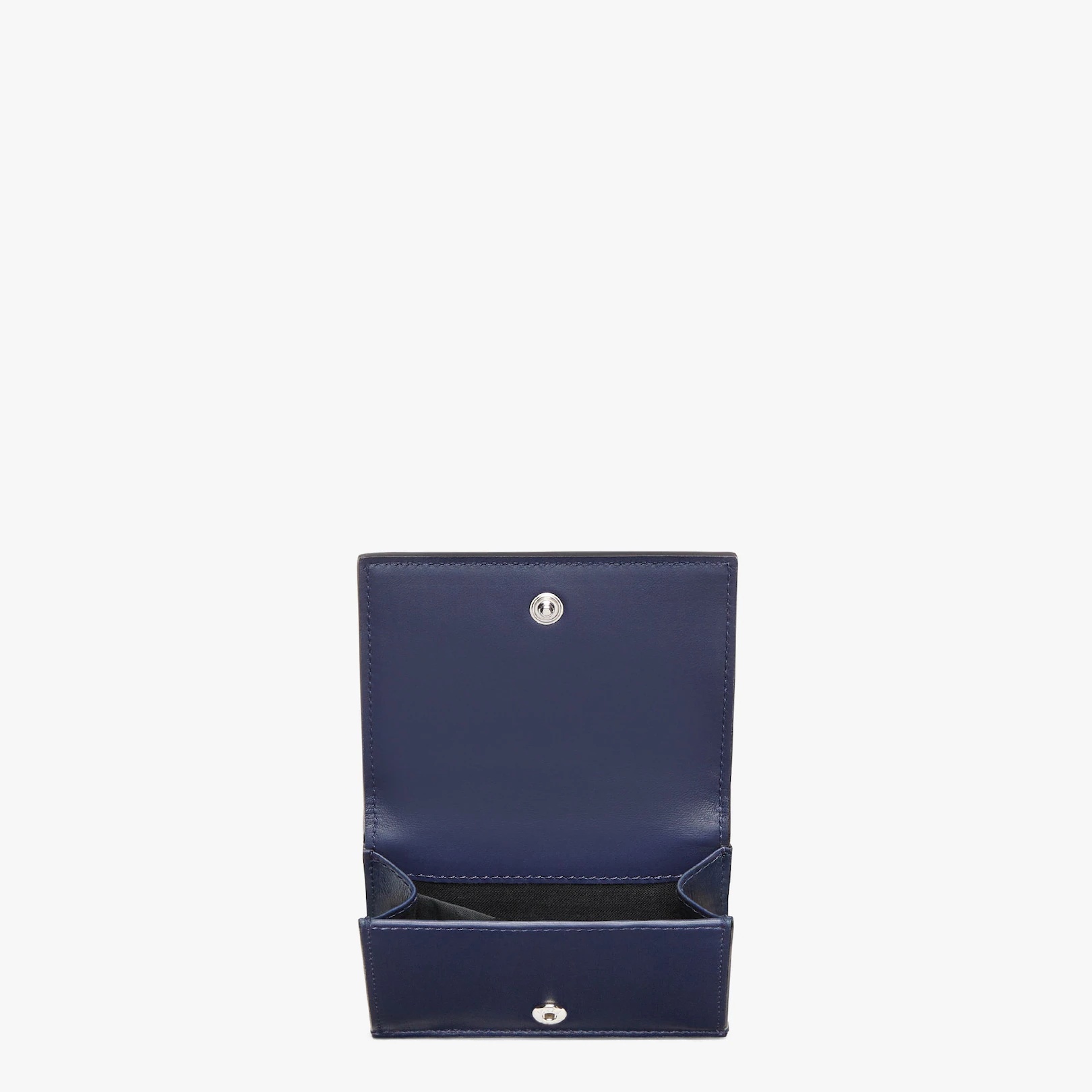 Blue leather tri-fold wallet - 3