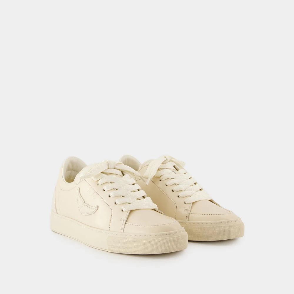 スニーカー Mid Fly On Sneakers - Zadig & Voltaire - Leather - White Low-Top Fly On White Leather Sneakers | Zadig&Voltaire
