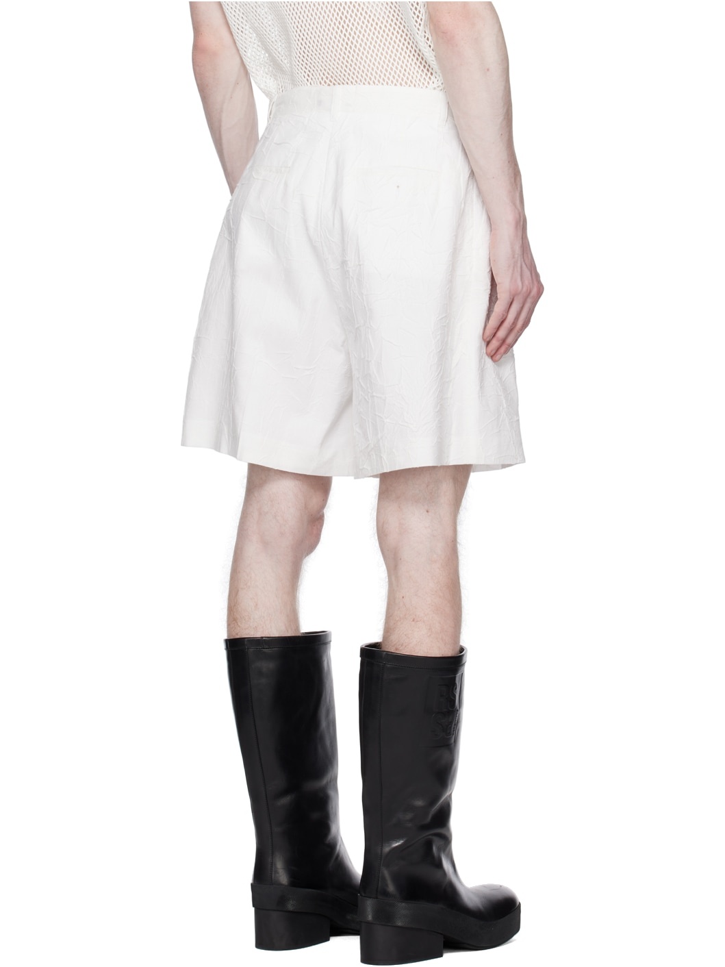 White Paper Clip Shorts - 3