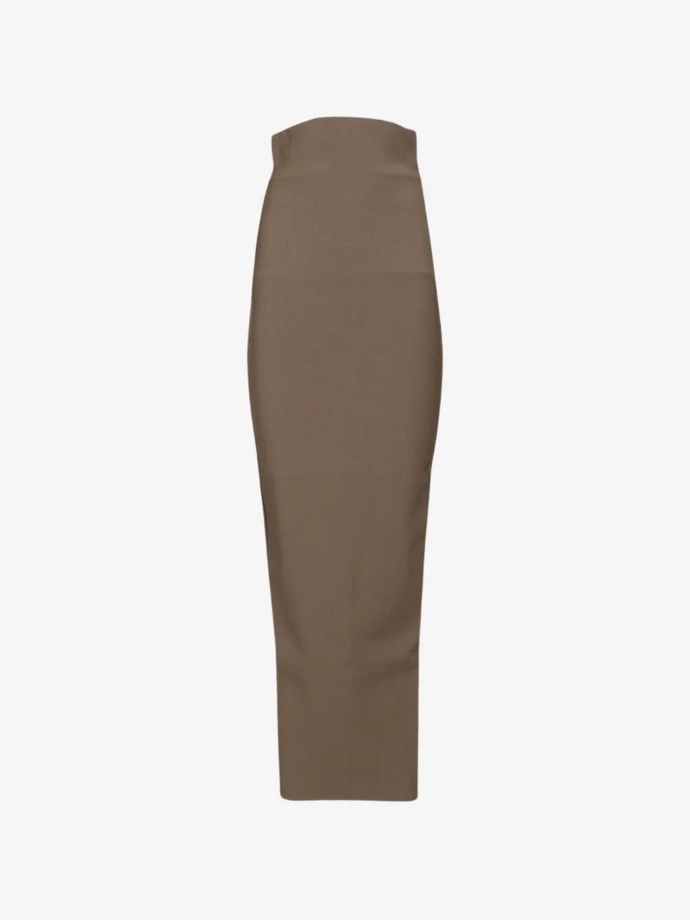 high-waisted rear-slit skirt - 1