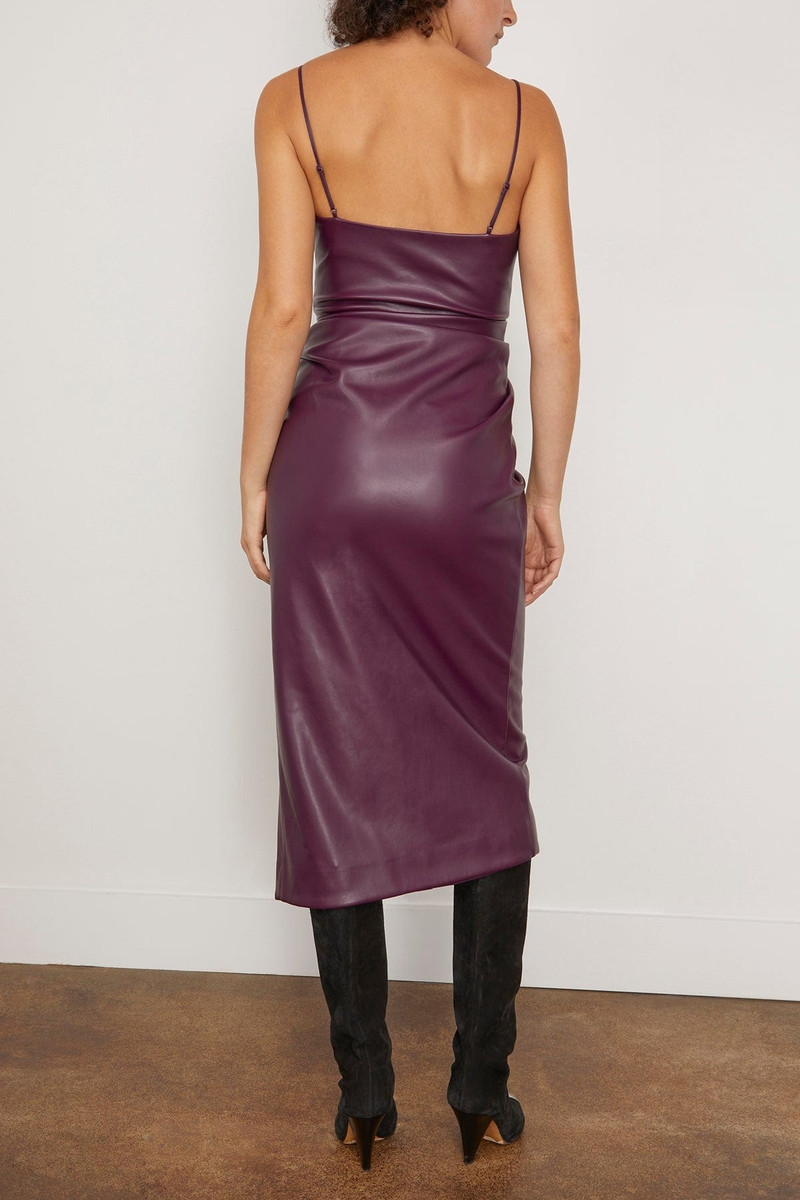 Carlee Fringe Midi Dress in Plum 4
