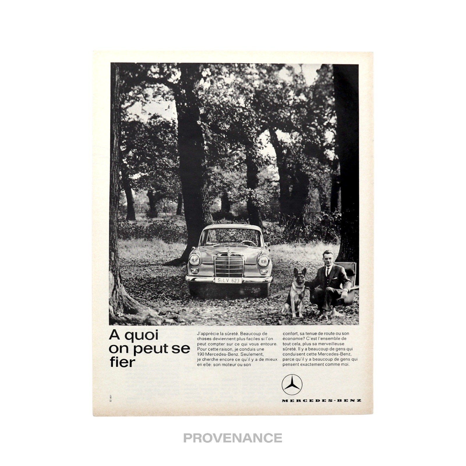 Mercedes-Benz - Mercedes-Benz Antique Vintage Newsprint Ad - 190 Car - 3
