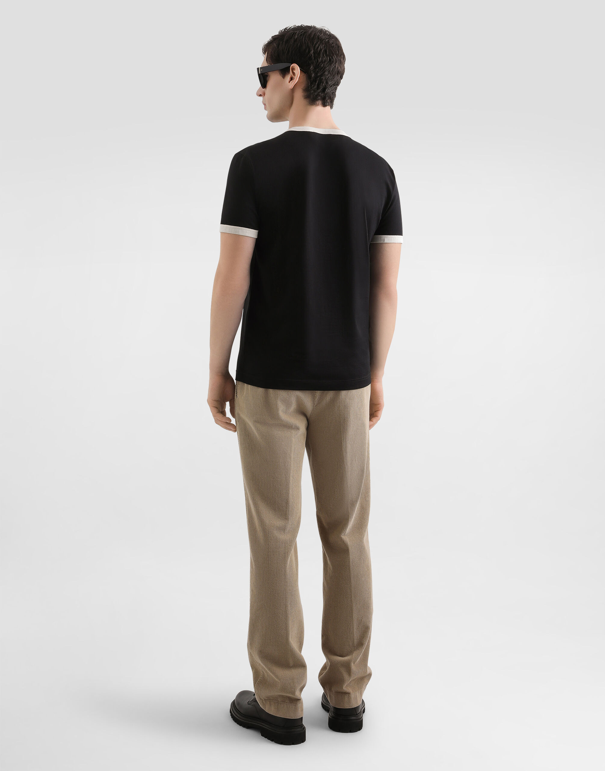 Garment-dyed velvet trousers - 3