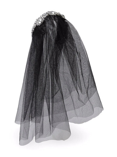 Dolce & Gabbana rhinestone-embellished tulle veil headband outlook