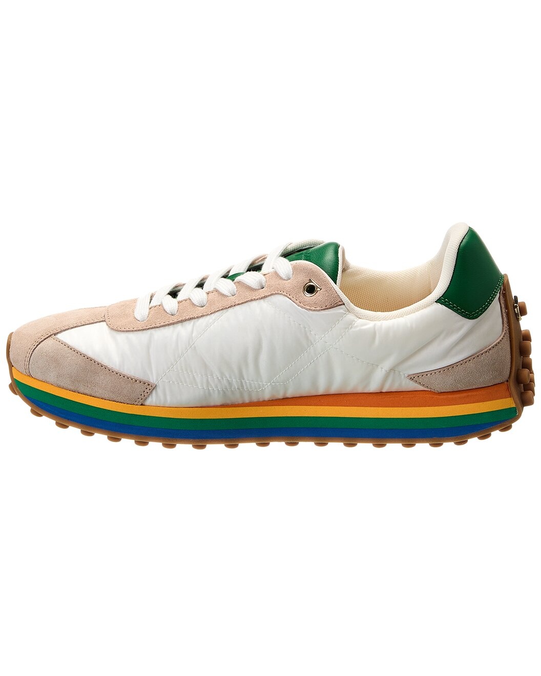 Ferragamo Iggy Dolmias Saddle B Suede & Leather-Trim Sneaker - 2