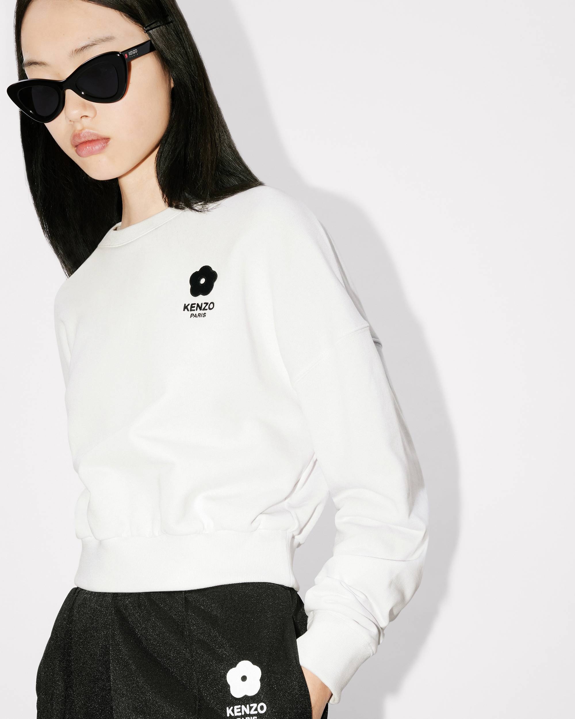 'Boke Flower 2.0' short embroidered sweatshirt - 8