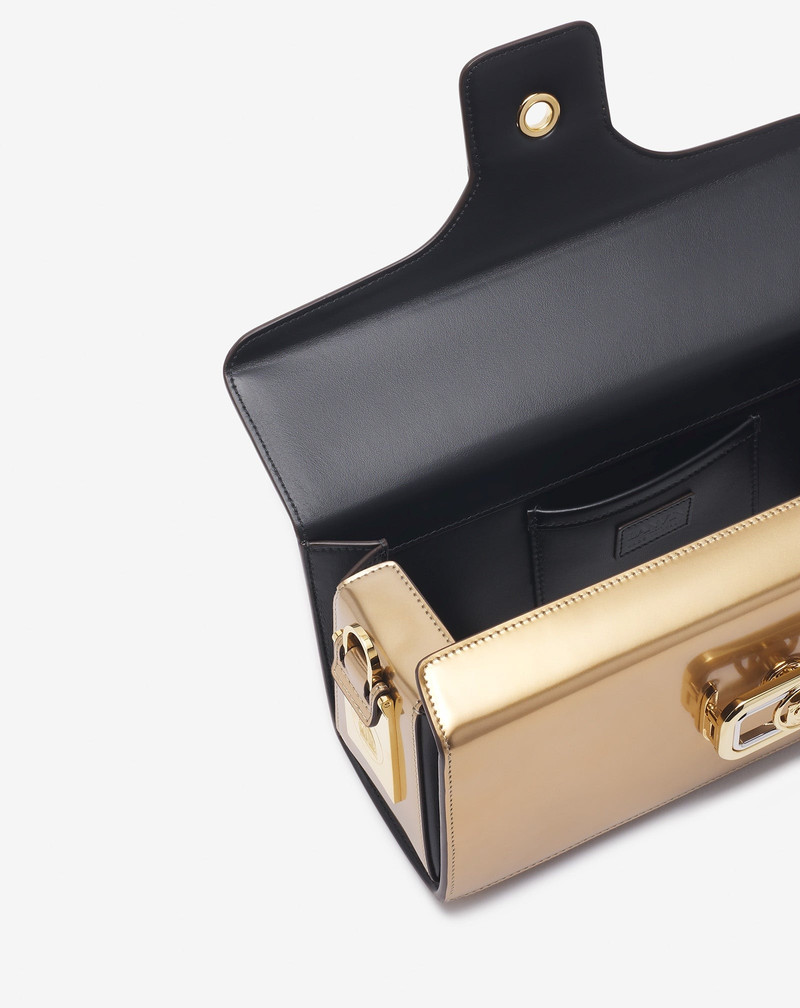 MEDIUM METALLIC LEATHER PENCIL CAT BAG 6