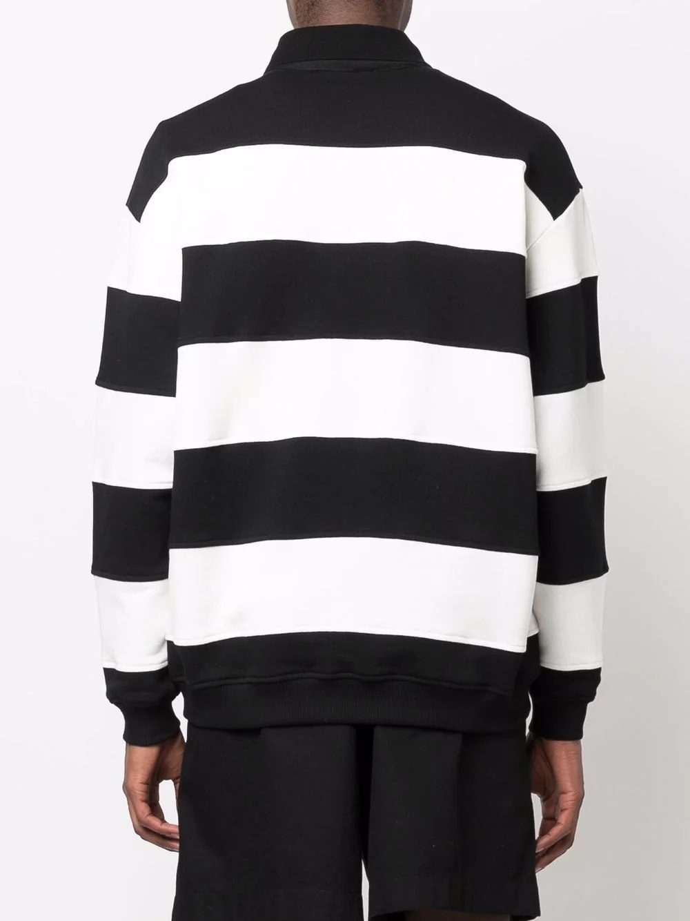 striped long-sleeve polo shirt - 4