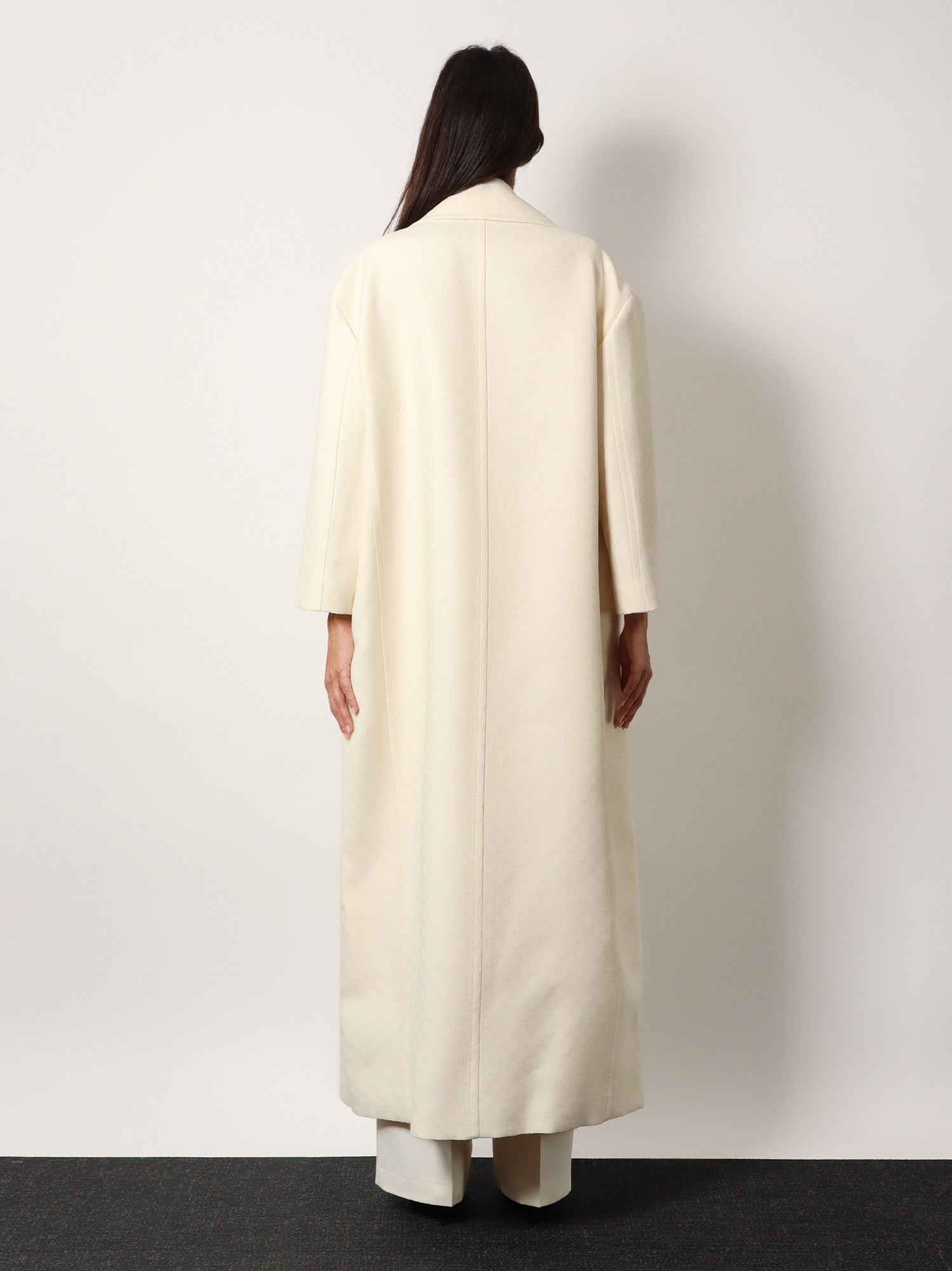 コート Wool and silk crepe coat with all-over GG motif GUCCI Gucci Wool And Silk Crepe Coat With All-Over Gg Motif