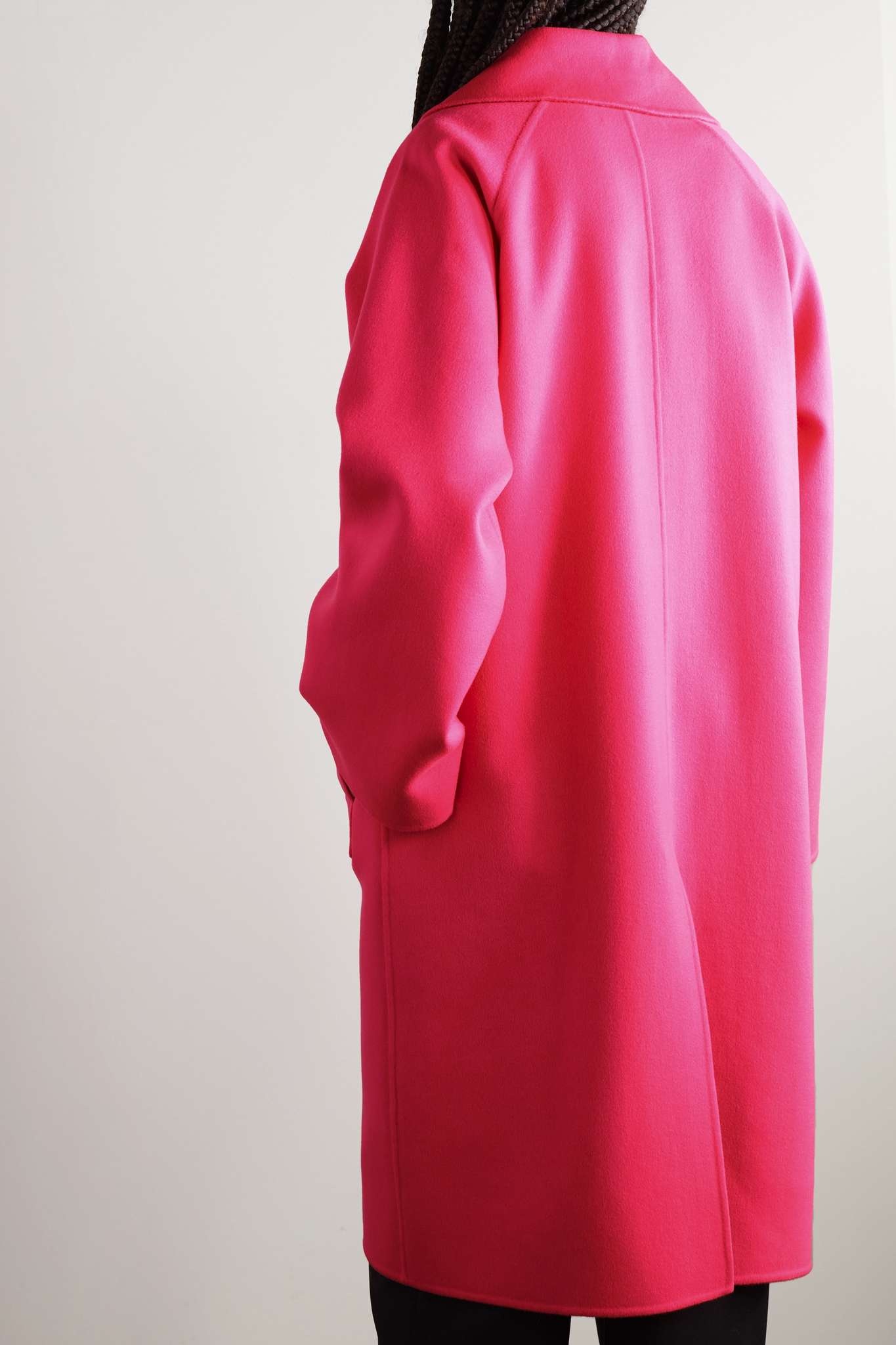 Neon wool and cashmere-blend coat - 4