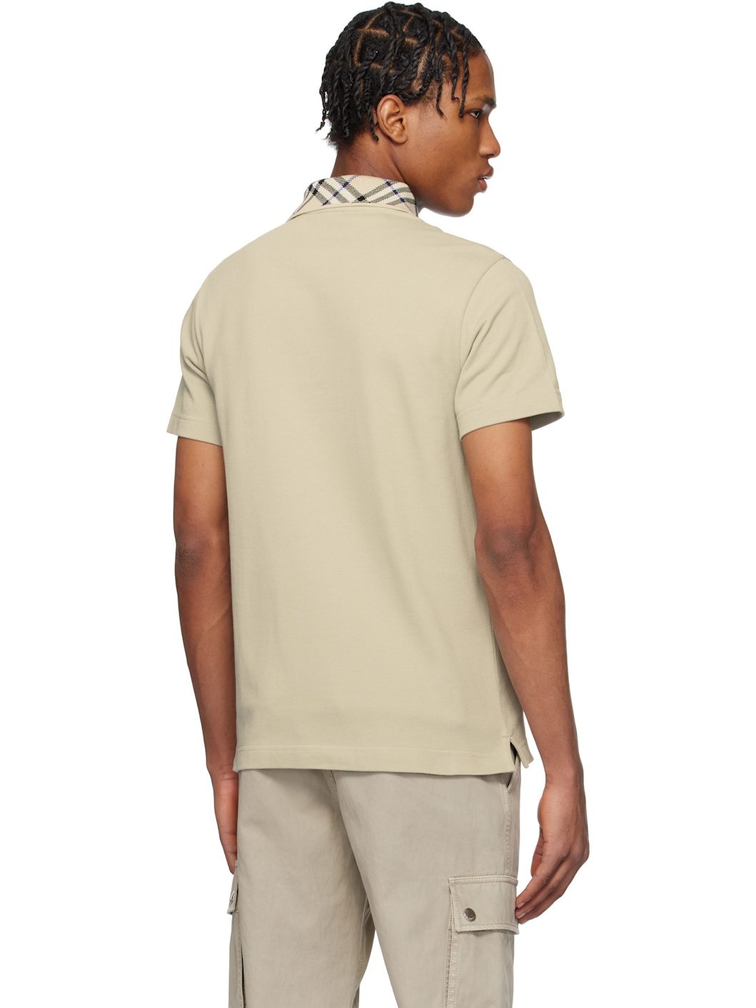 Taupe Cotton Polo - 3