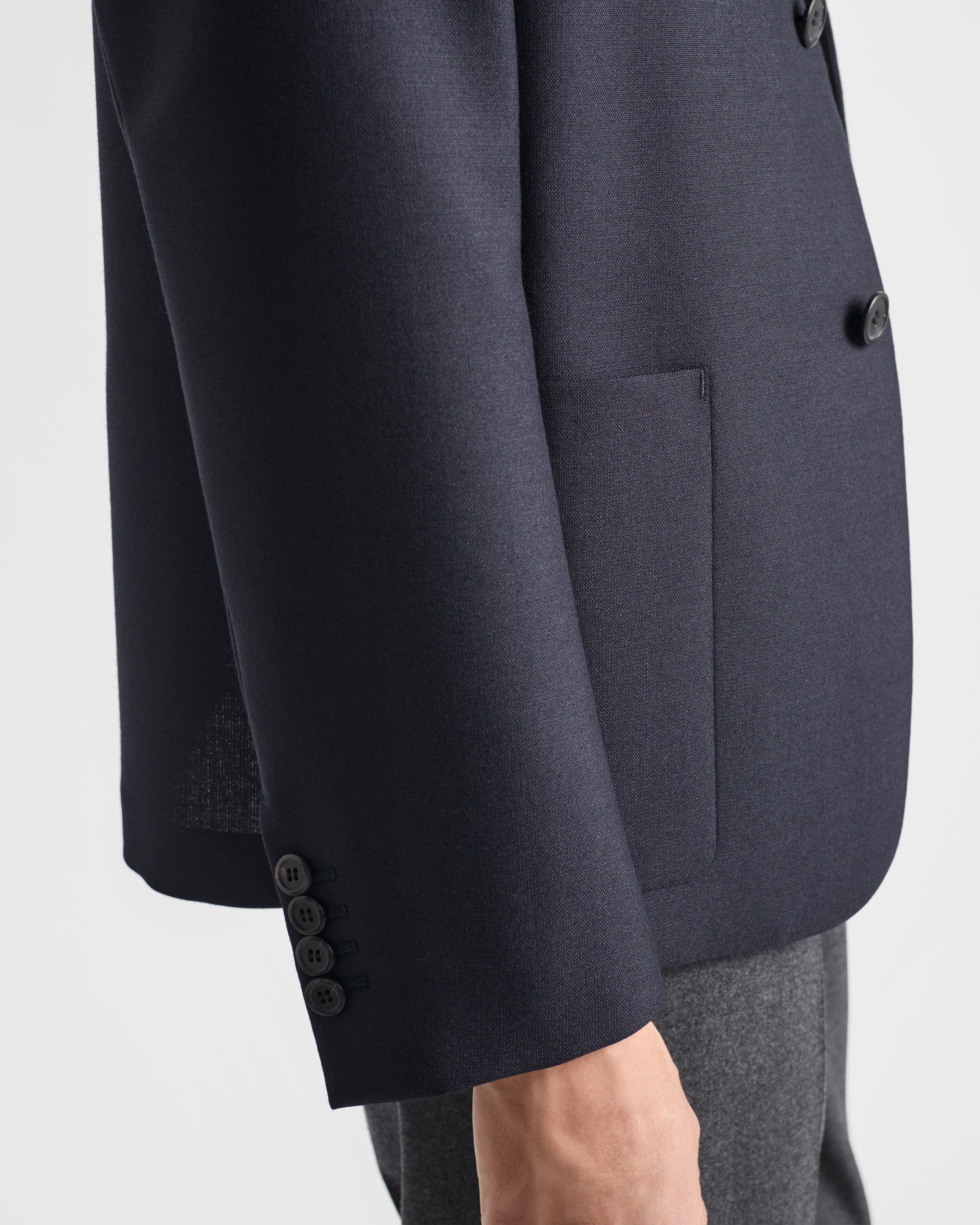 Single-breasted wool and mohair jacket - 4