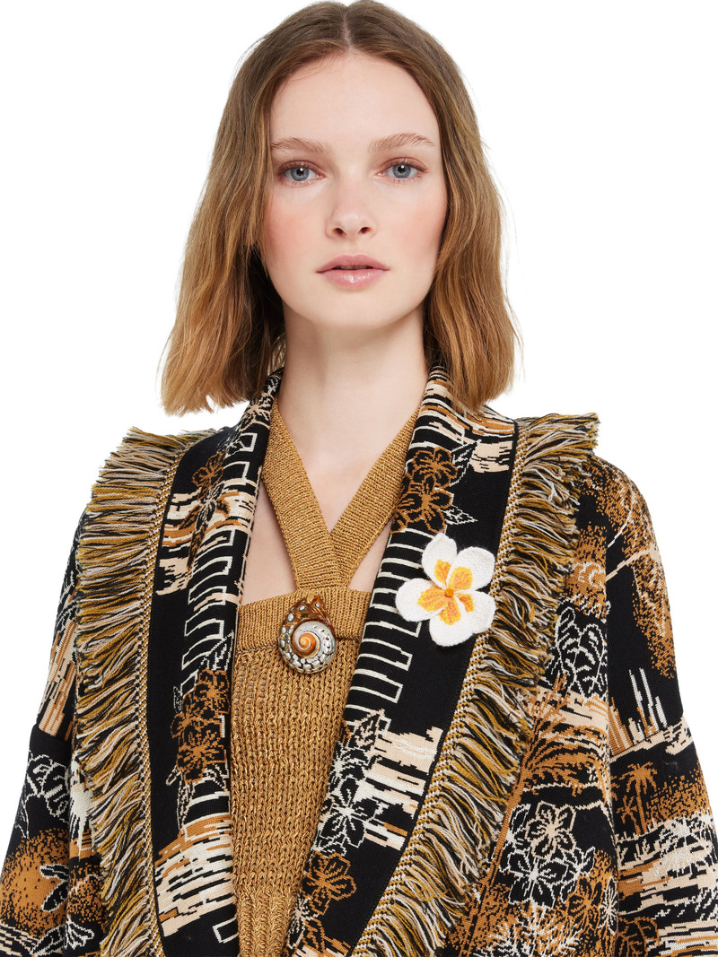 Alanui Frangipani Embroidered Brooch outlook