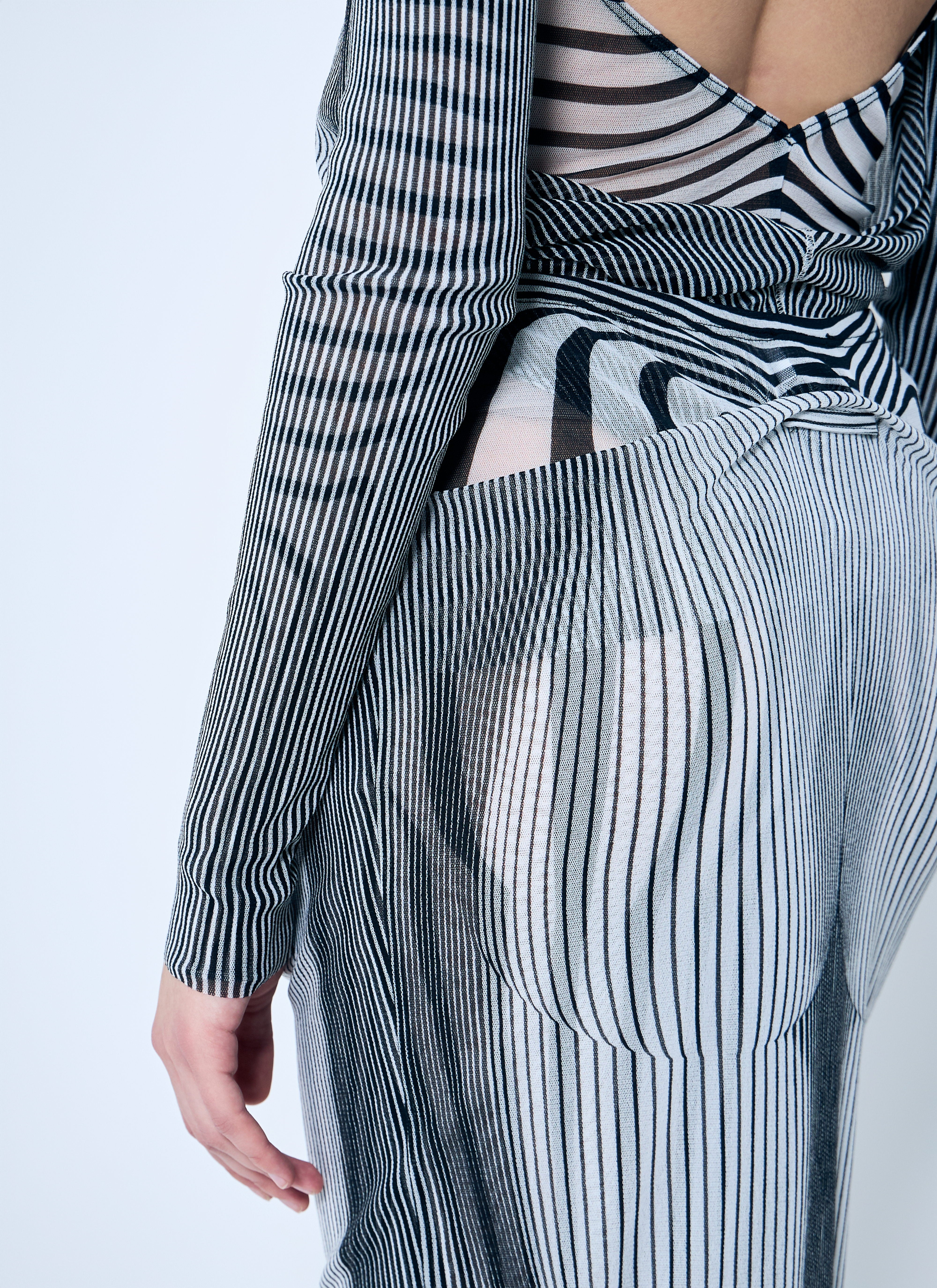 Jean Paul Gaultier Women Double-Layer Mesh Midi Skirt - 6