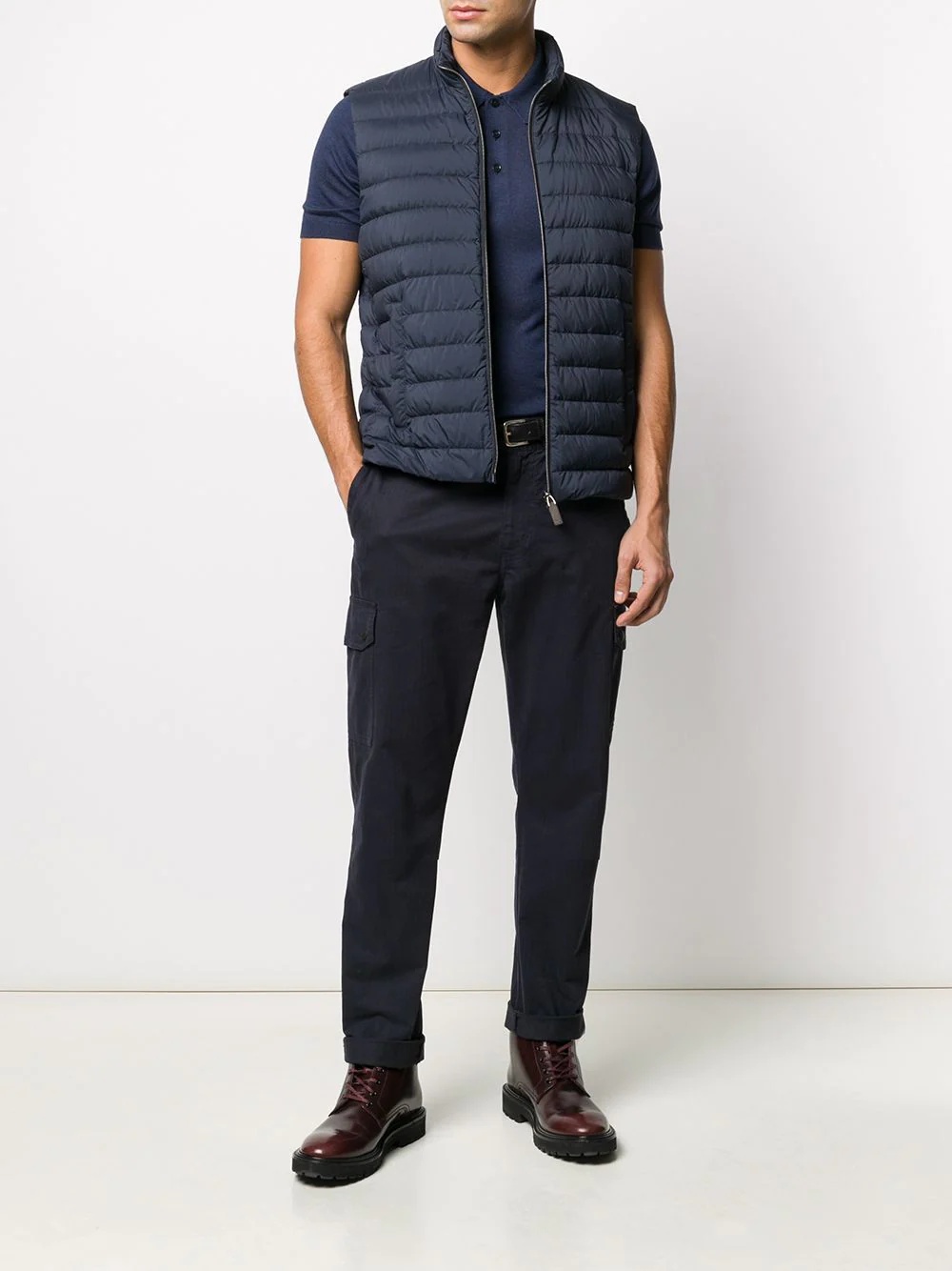 padded zip-up gilet - 2