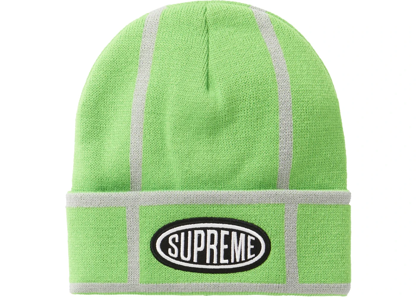 Supreme Grid Beanie Lime - 1