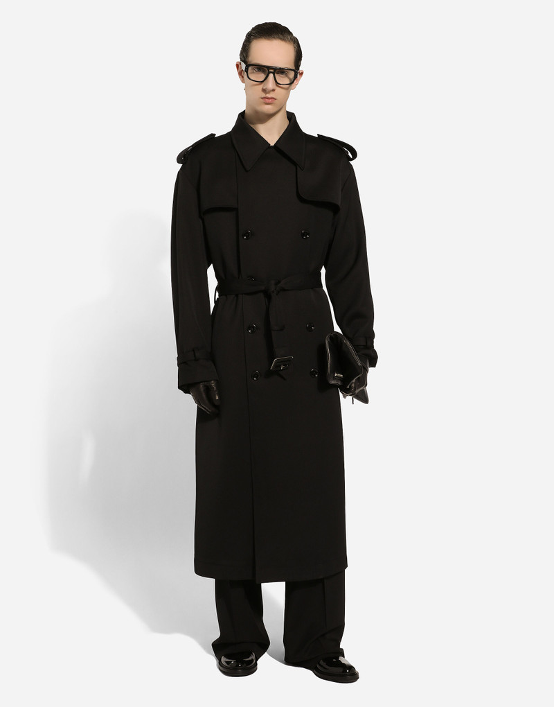 Dolce & Gabbana Double-breasted wool trench coat outlook