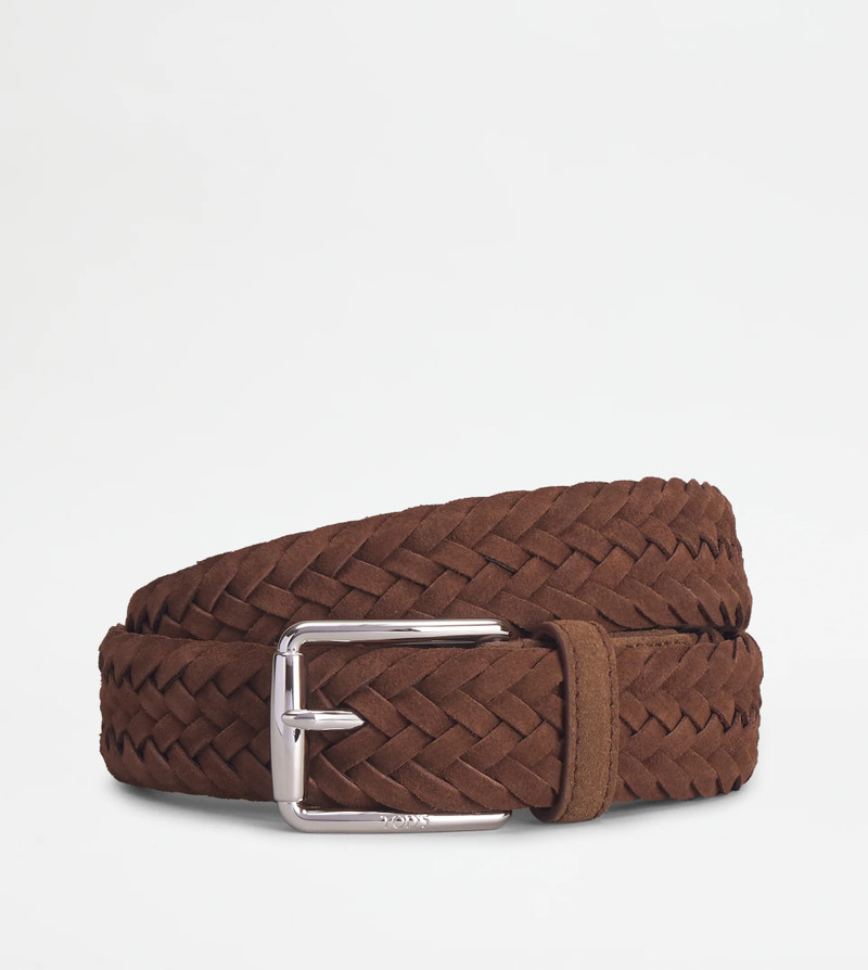 BELT IN SUEDE - BROWN 1