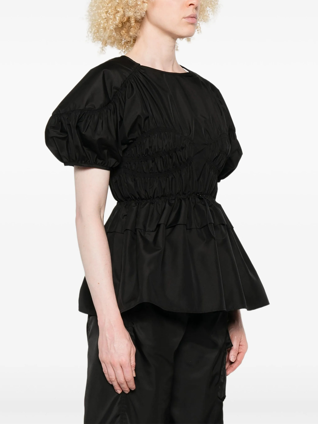 Short Sleeve Peplum Top - 3
