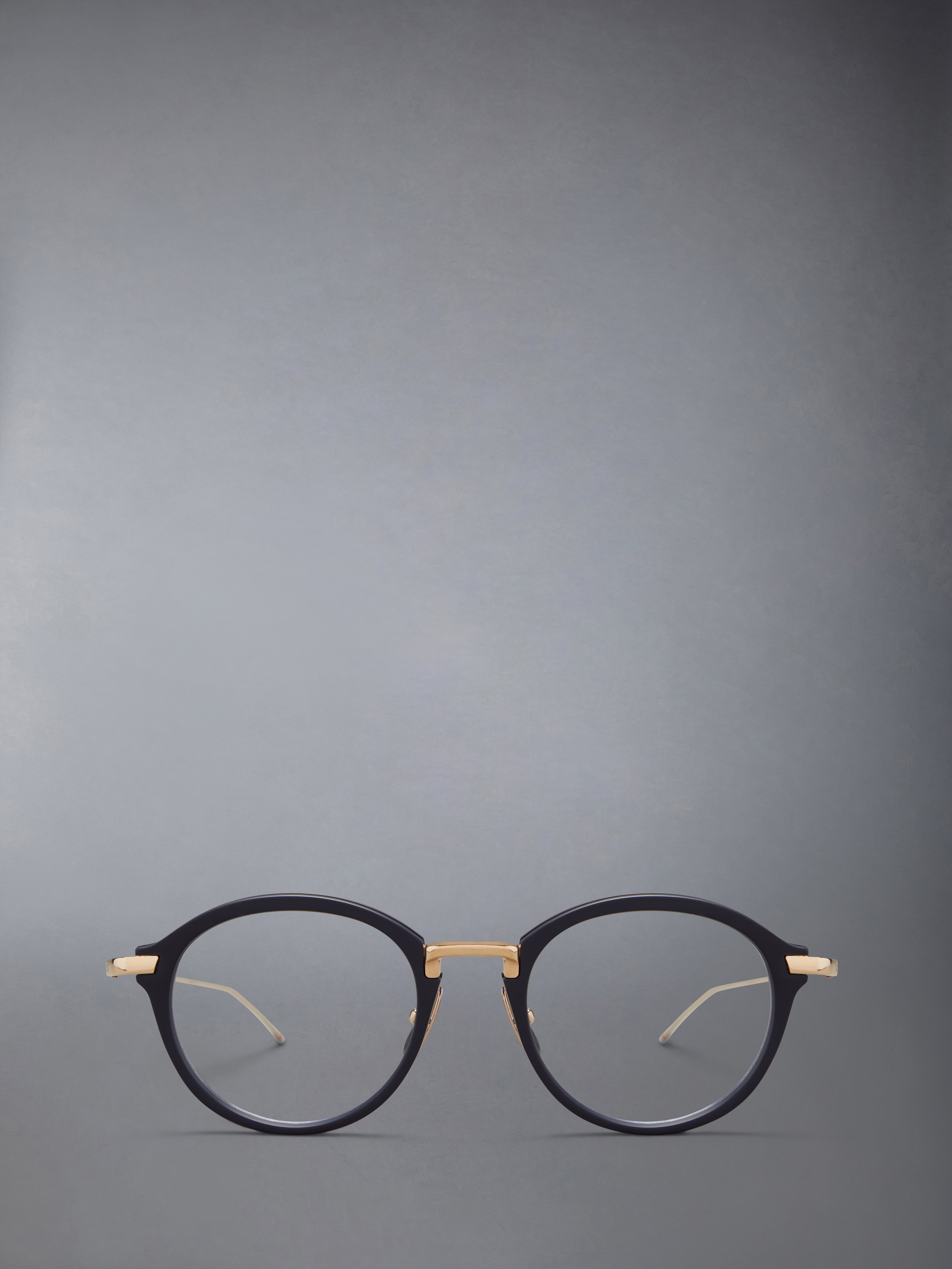 Acetate and Titanium Round Eyeglasses - 1