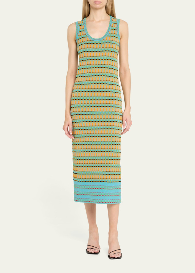 ZANKOV Juliette Scoop-Neck Sleeveless Midi Dress outlook