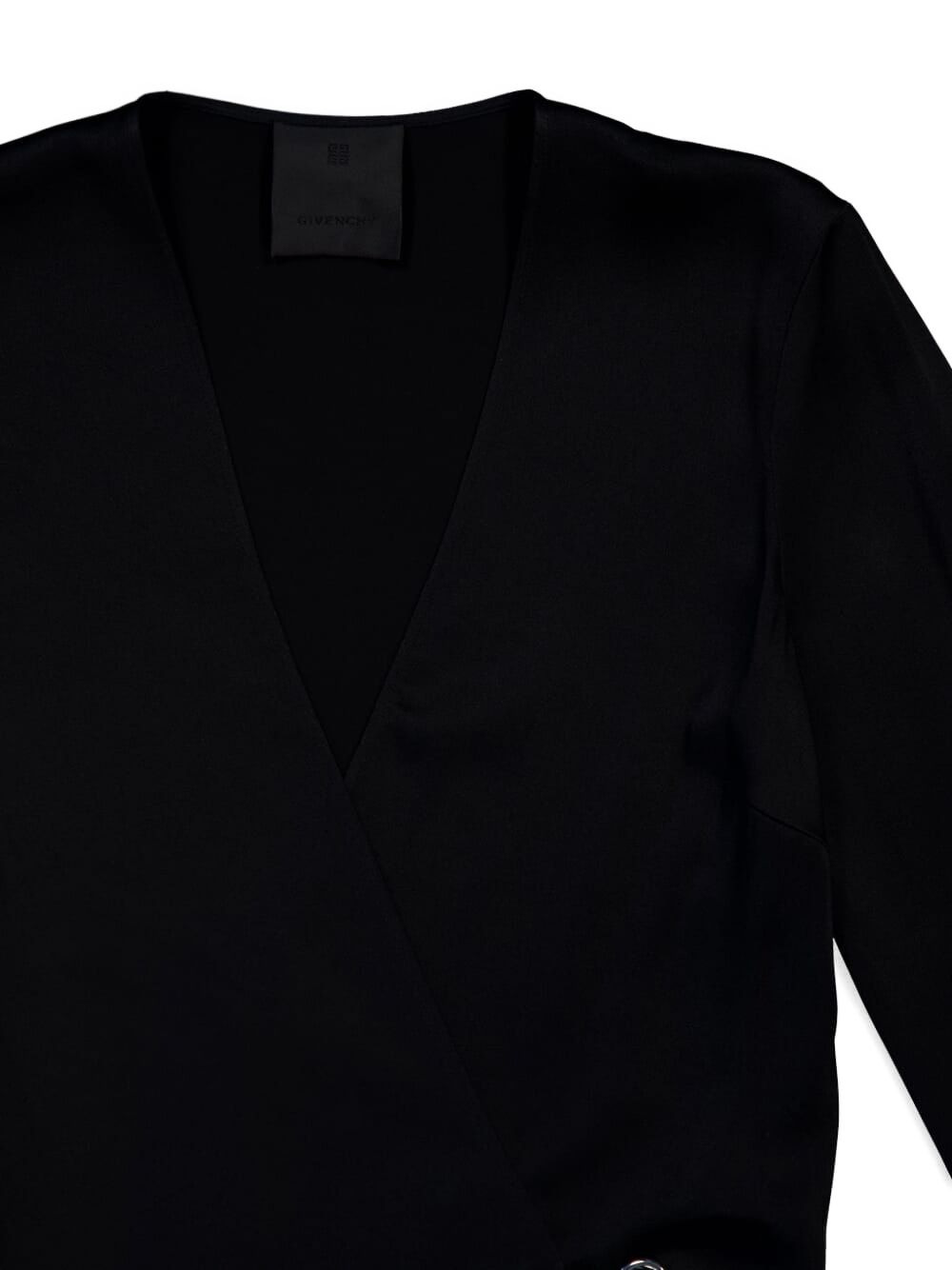 V-neck satin wrap top - 3