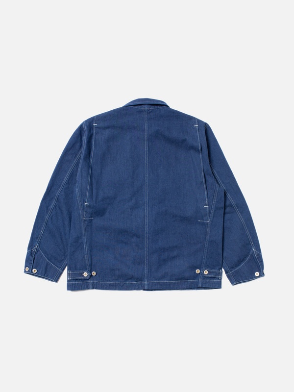 Jimmy Utility Denim Zip Jacket Blue - 4