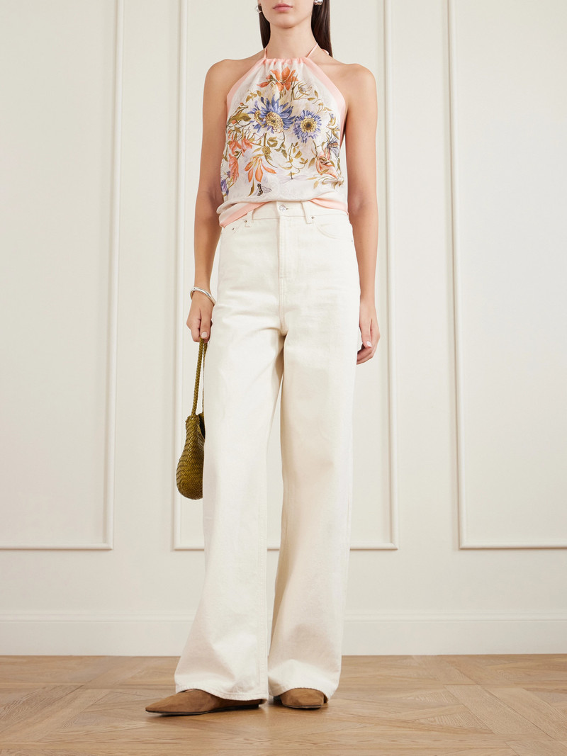 Etro Floral-print Silk-voile Halterneck Top outlook