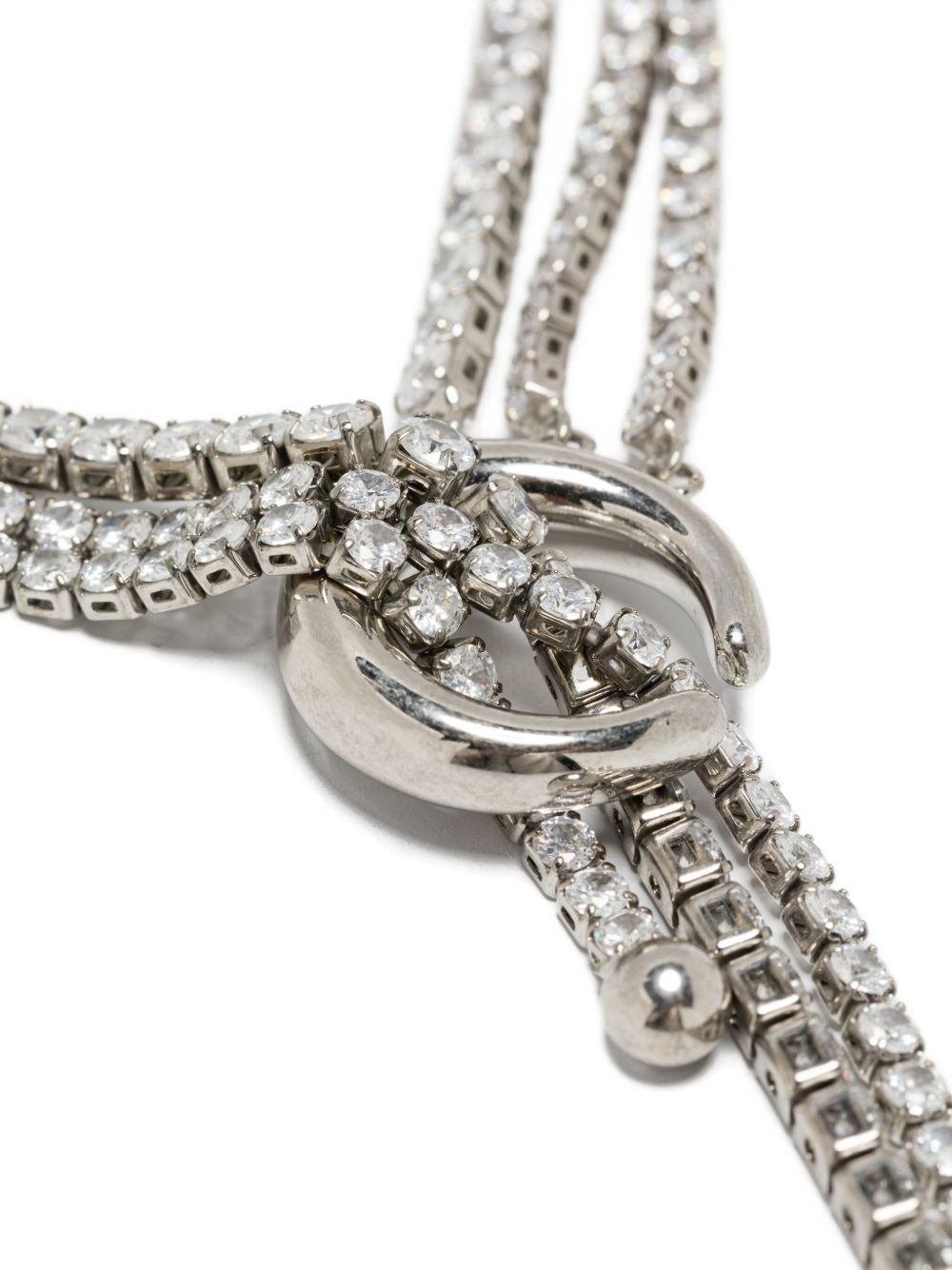 silver crystal-embellished ear cuff - 3