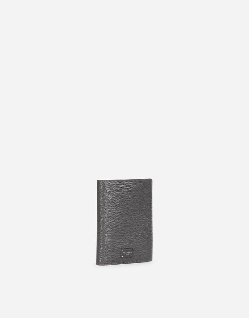 Dolce & Gabbana Dauphine calfskin passport holder with branded tag outlook