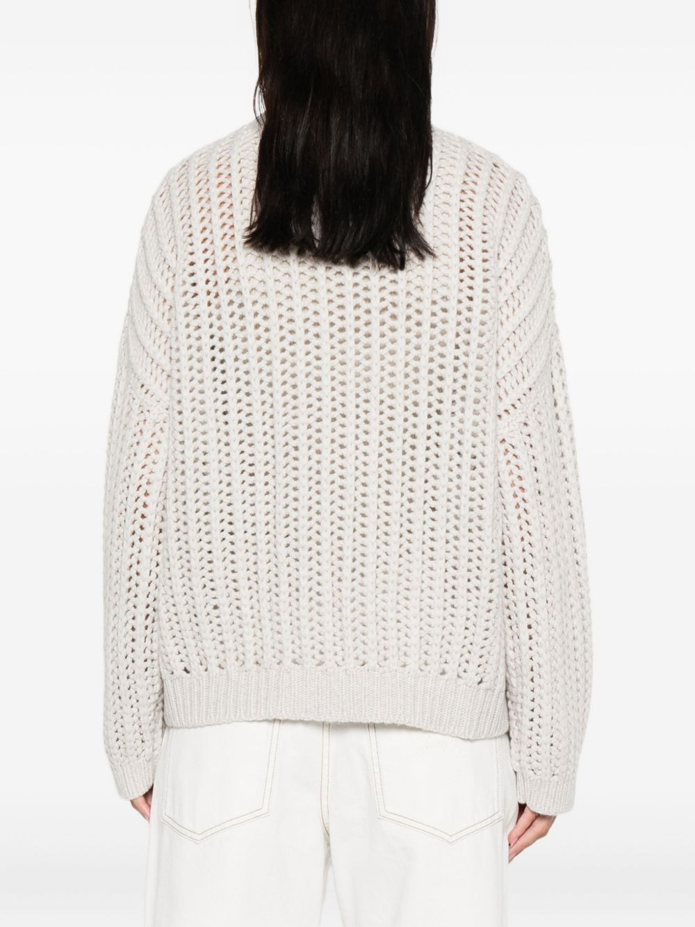 open-knit sweater - 4