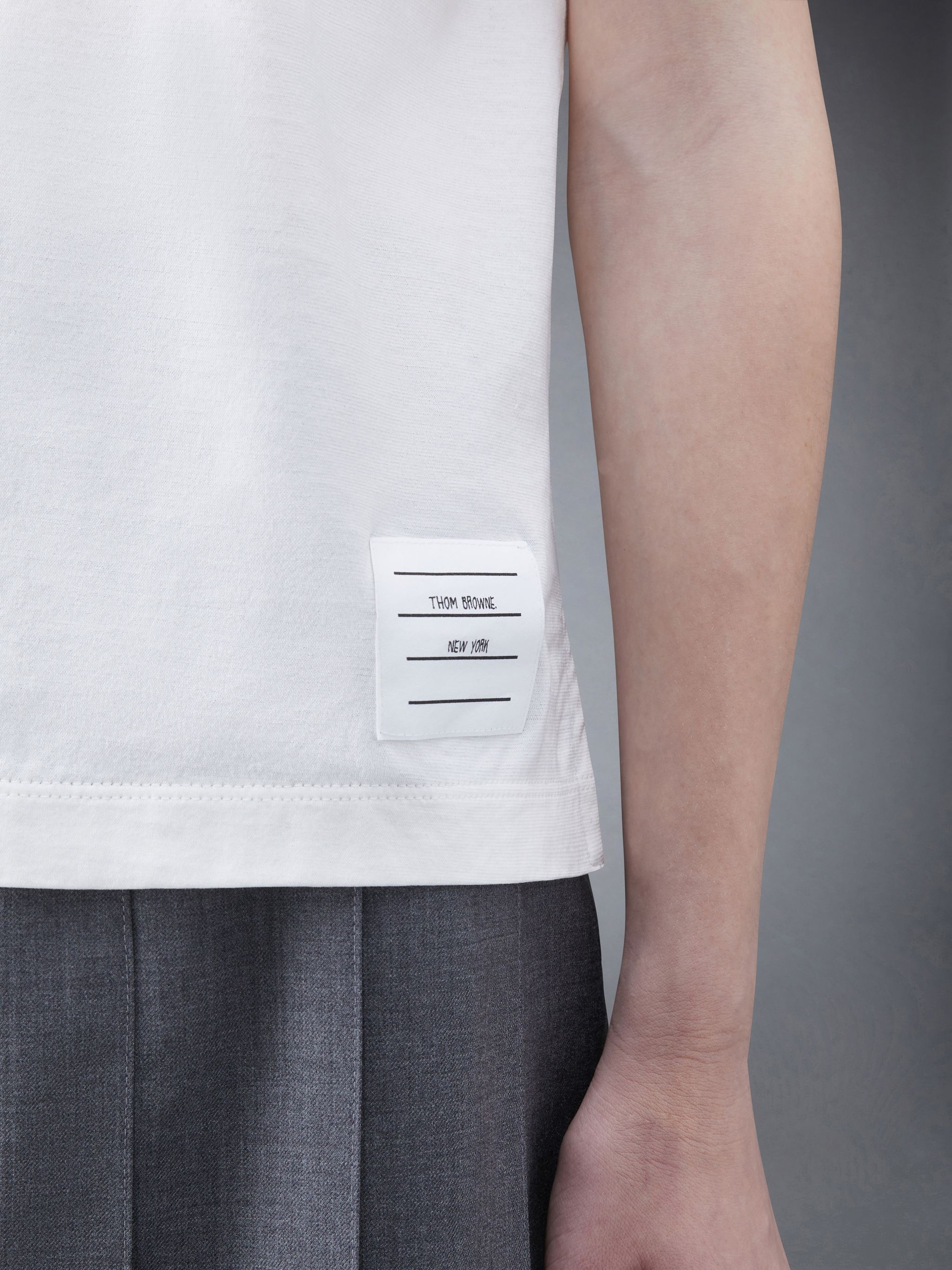 Cotton Crepe Jersey Round Collar Polo - 6