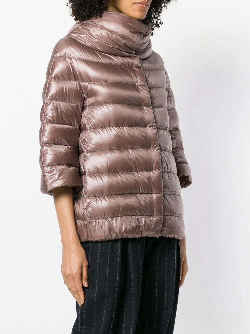 3/4 sleeve puffer jacket 3