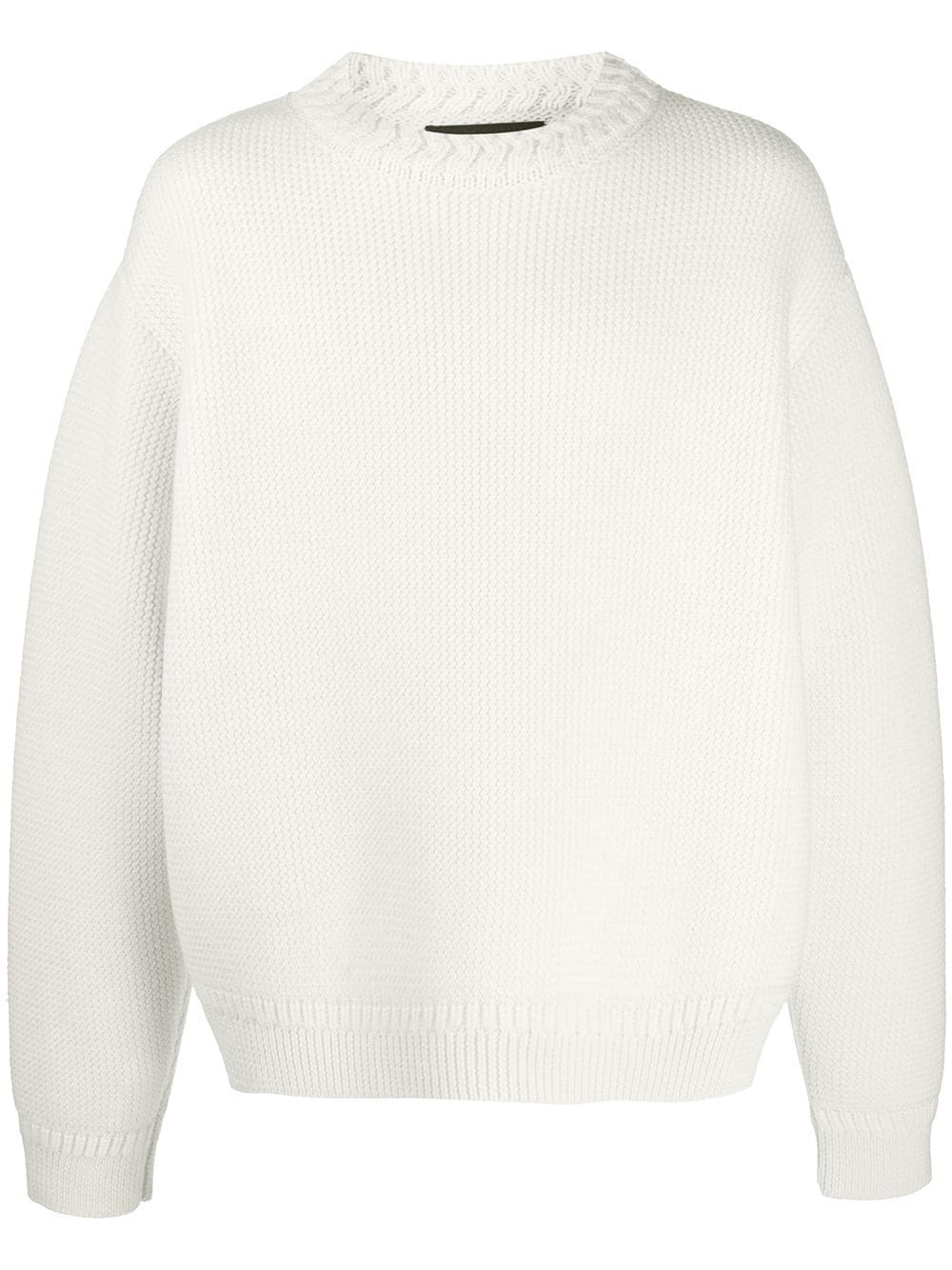 chunky knit crew neck jumper - 1