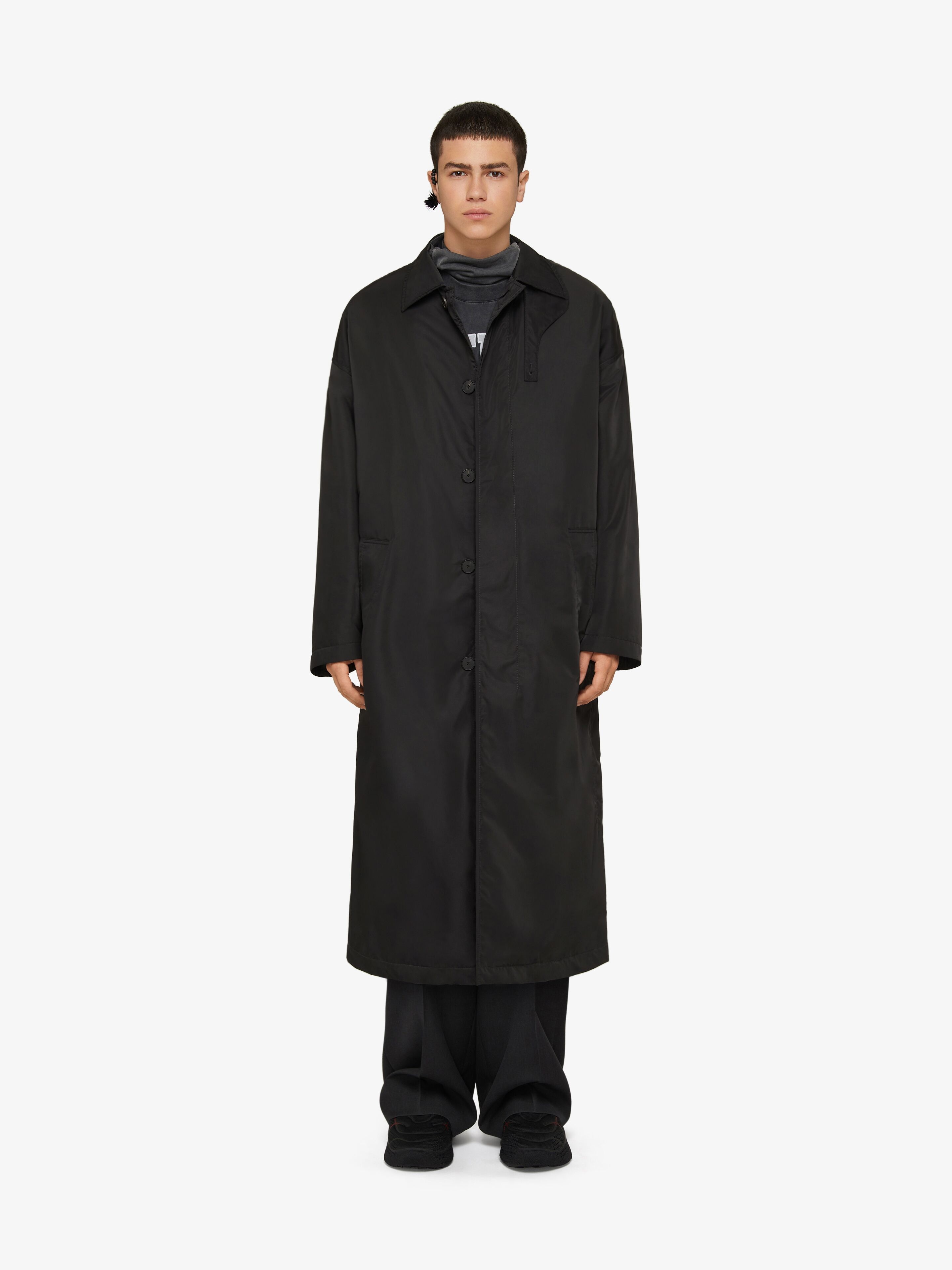 TRENCH COAT IN TECHNICAL NYLON WITH REMOVABLE LINING - 2