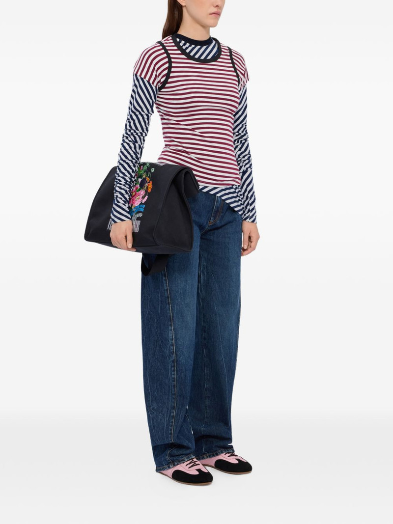 MSGM striped long sleeved top outlook