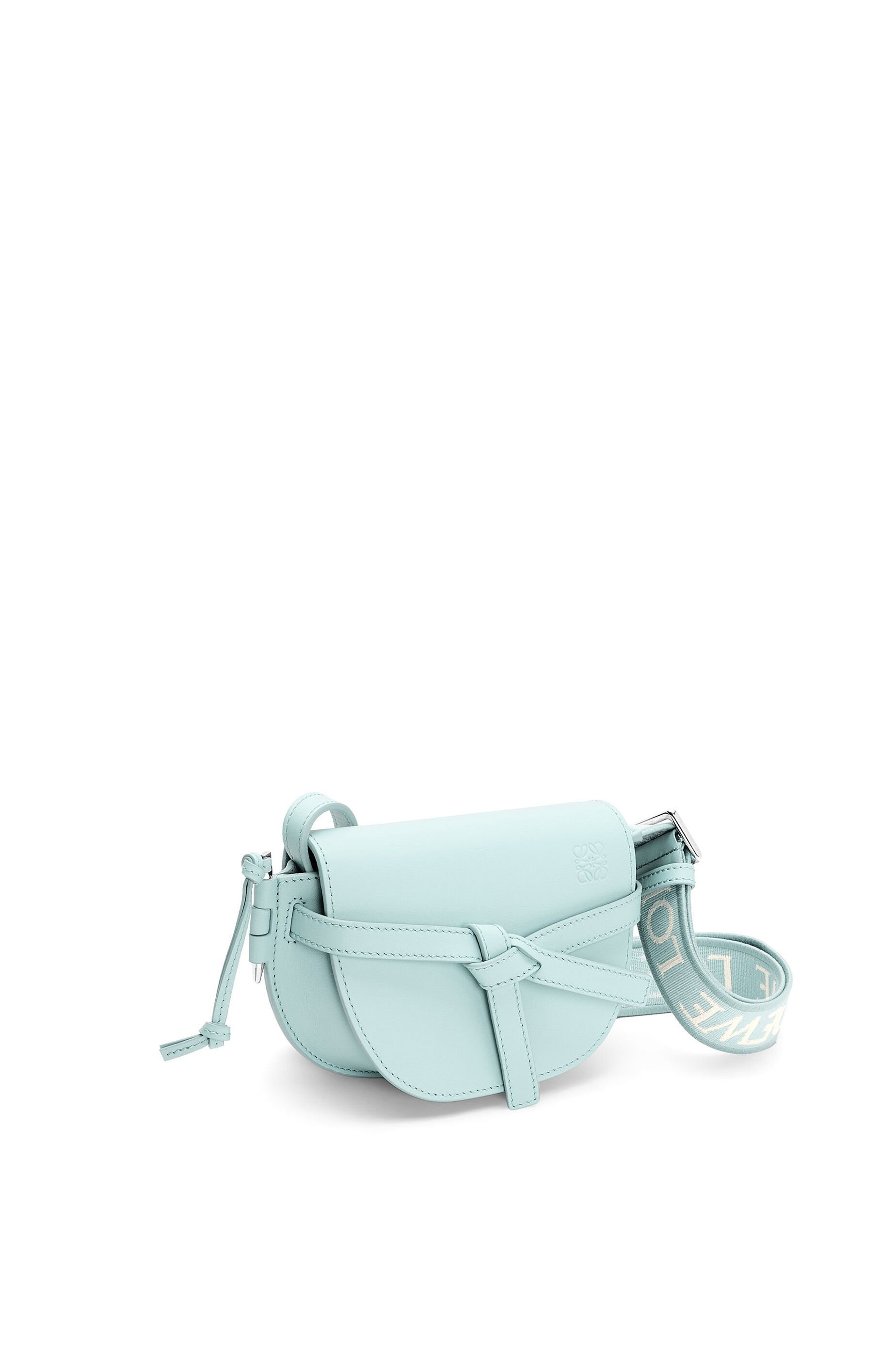 Mini Gate Dual bag in soft calfskin and jacquard - 5