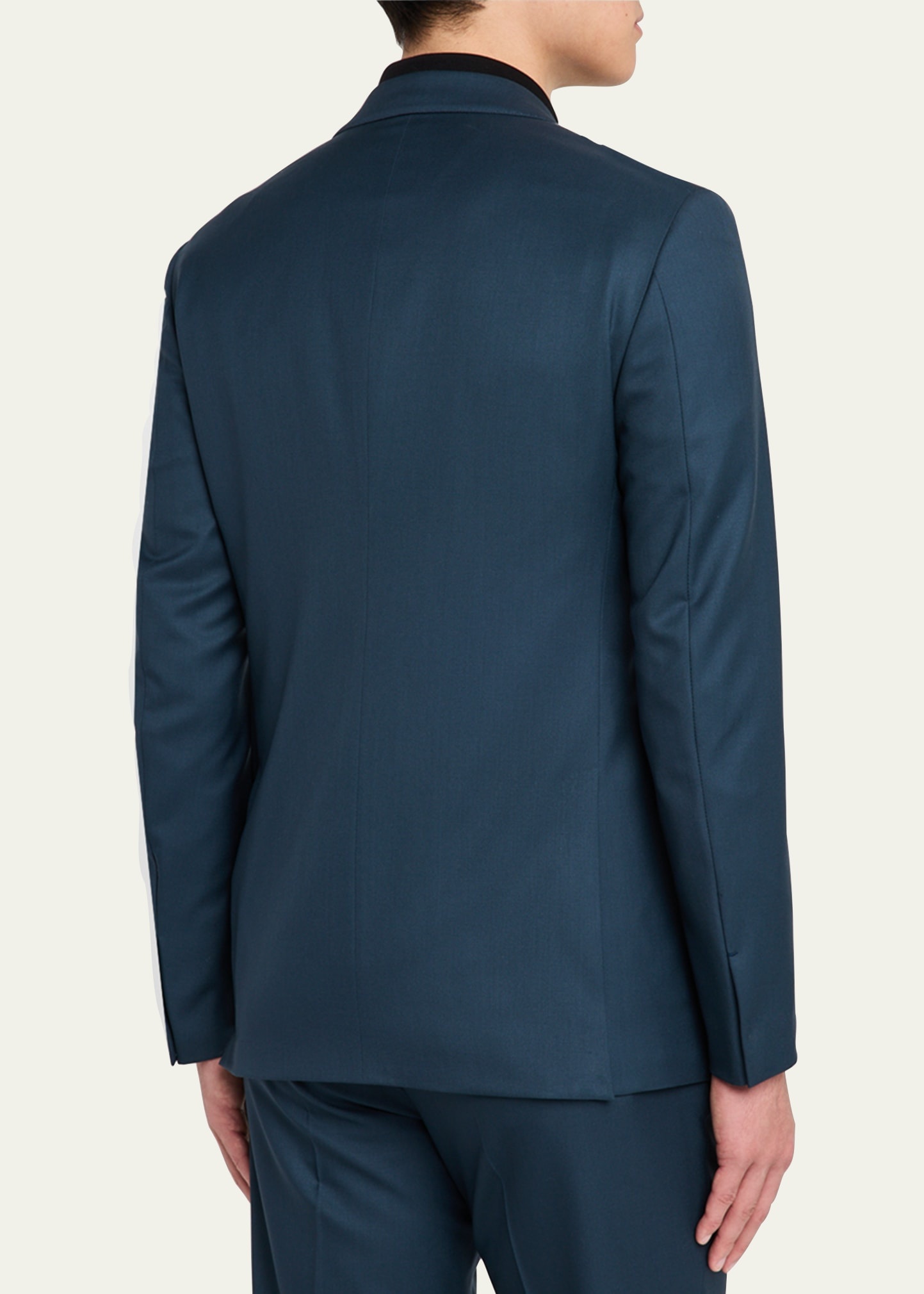 Men's Solid Wool Suit - 6