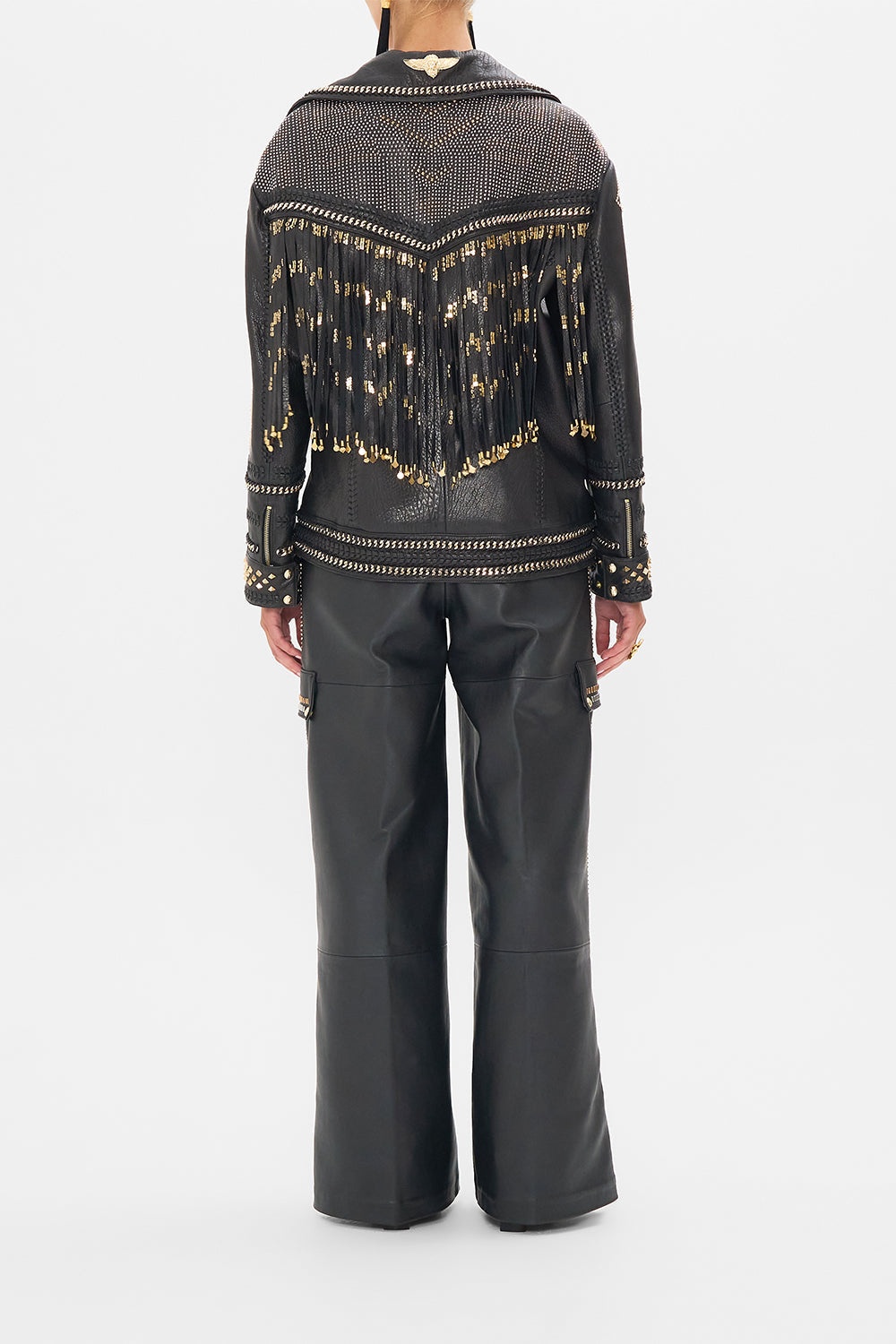 OVERSIZED LEATHER BIKER JACKET - 3