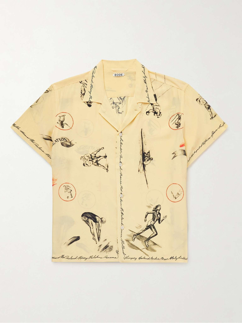 Games Convertible-Collar Printed Silk Crepe De Chine Shirt - 1