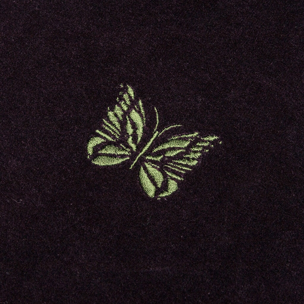NEEDLES VELOUR TRACK HOODIE - EGGPLANT - 3