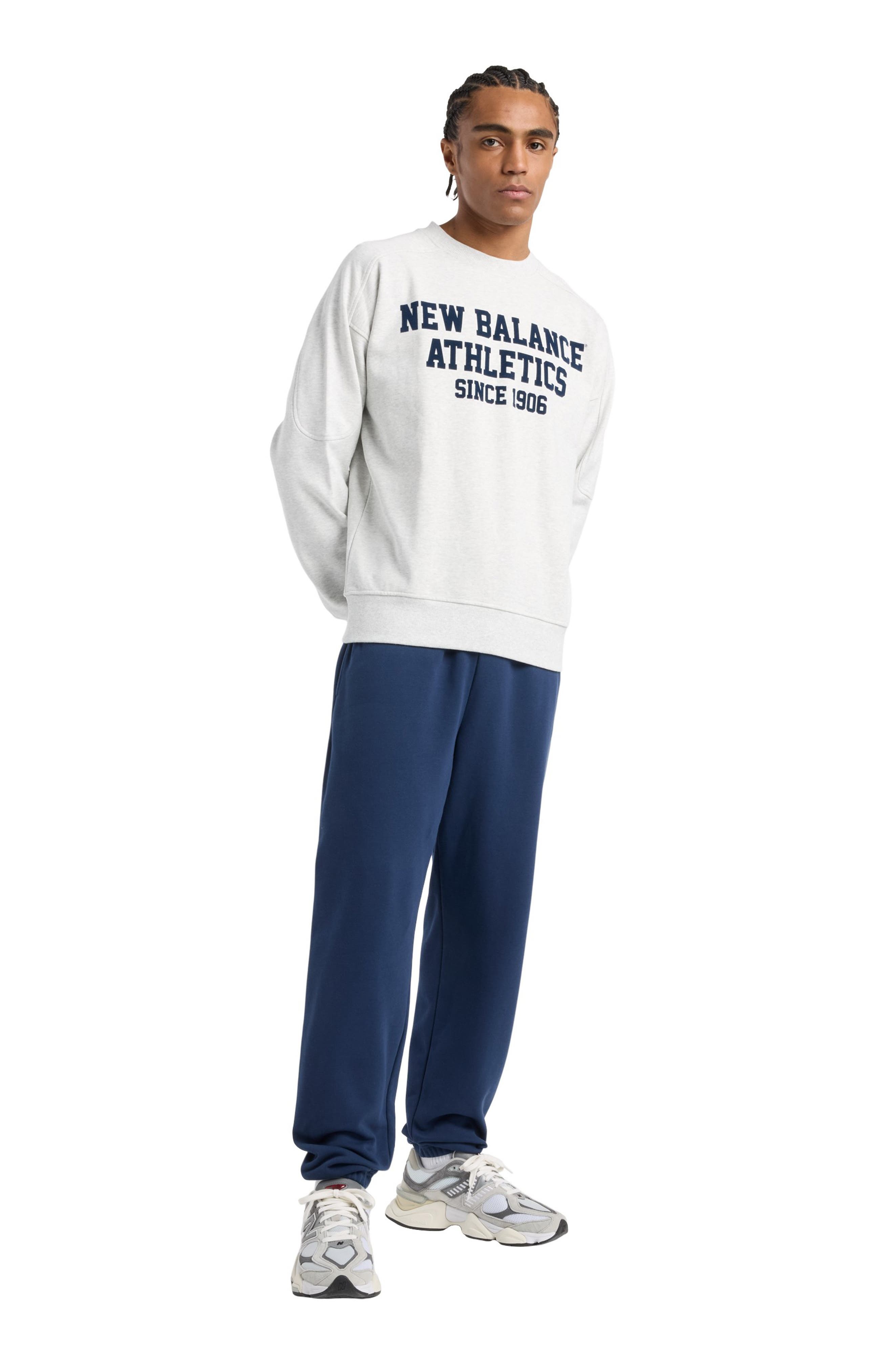 New Balance Varsity French Terry Crewneck Sweatshirt in Ash Heather at Nordstrom - 5