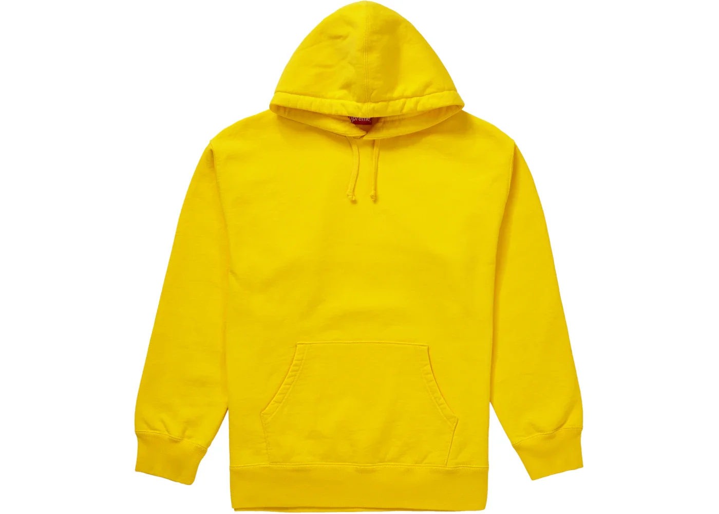 Supreme Rhinestone Script Hooded Sweatshirt Yellow - 1