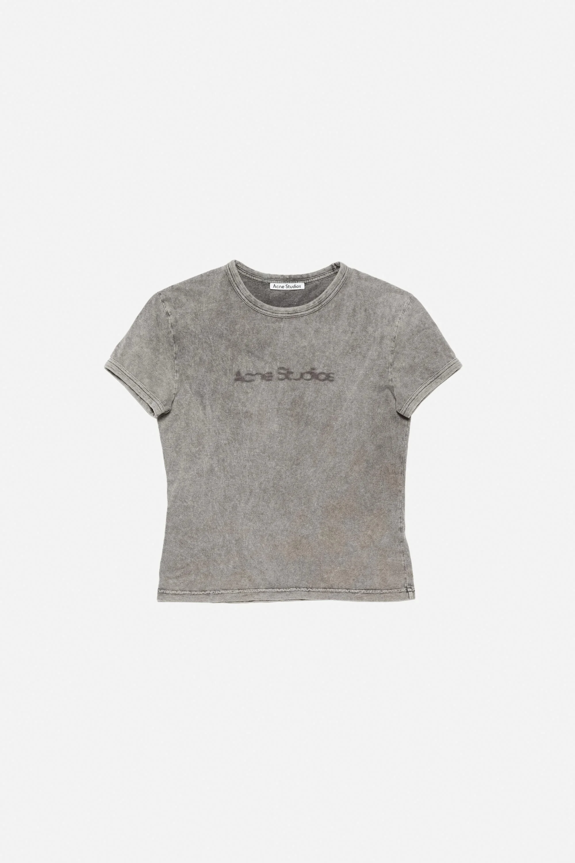 Blurred logo t-shirt - Fitted unisex fit - Faded Grey - 1