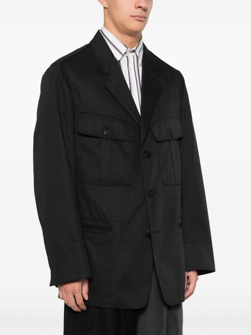 pleat-detail twill blazer 3