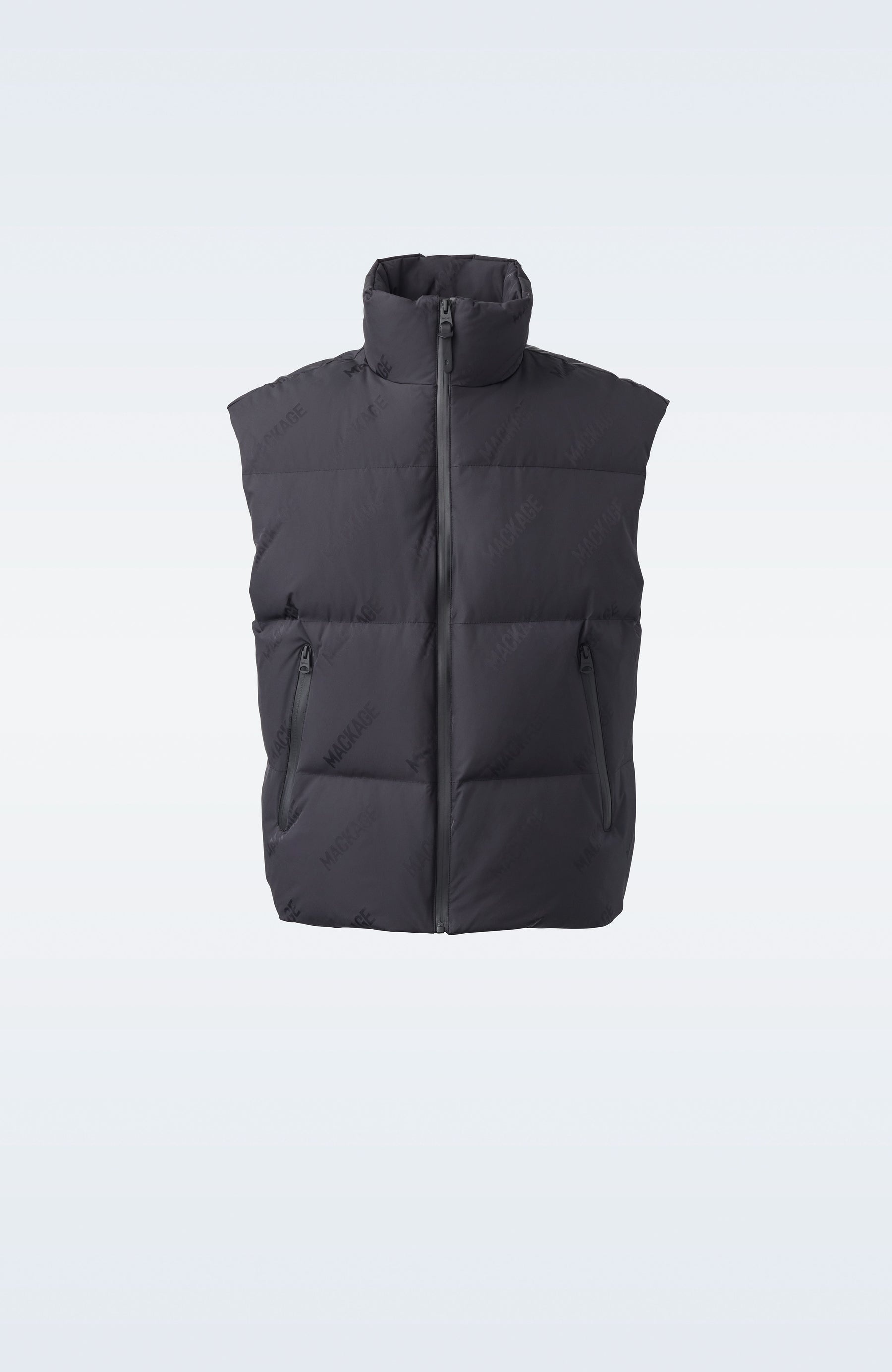 Mackage＊LARRY-CITYMG Jacquard logo down vest＊ダウンベスト MACKAGE LARRY-CITYMG Jacquard logo pattern down vest